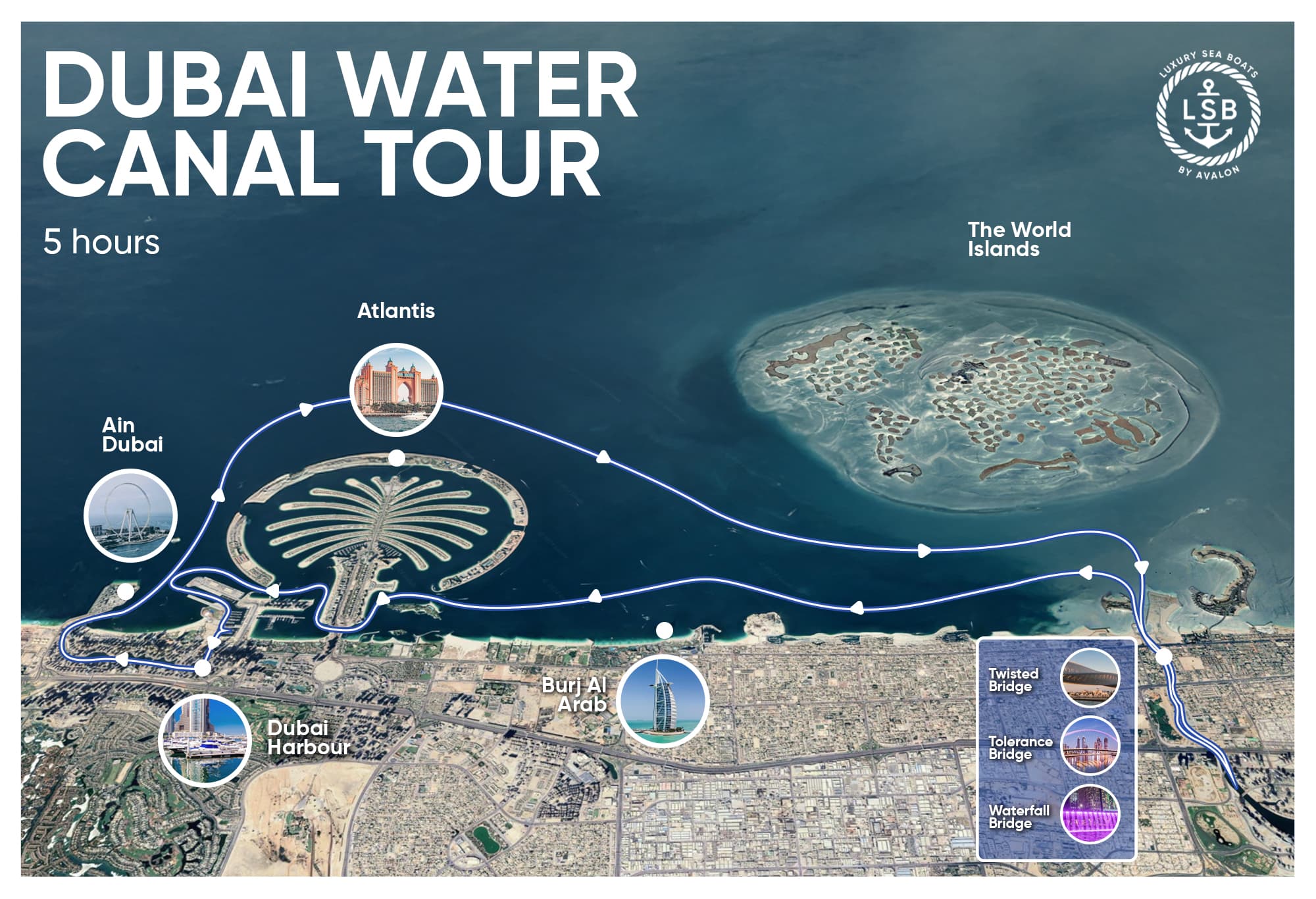 LSB Dubai Water Canal map