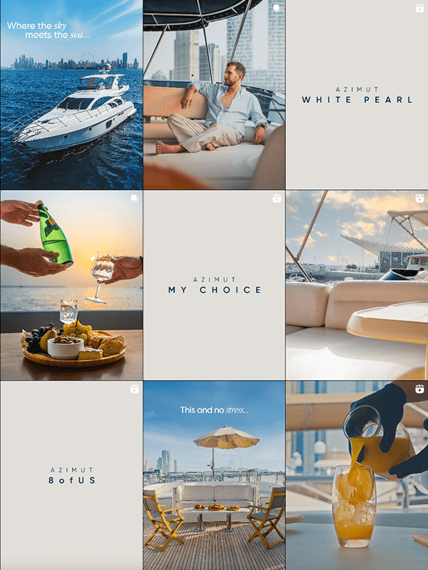 LSB Instagram grid, charter campaign