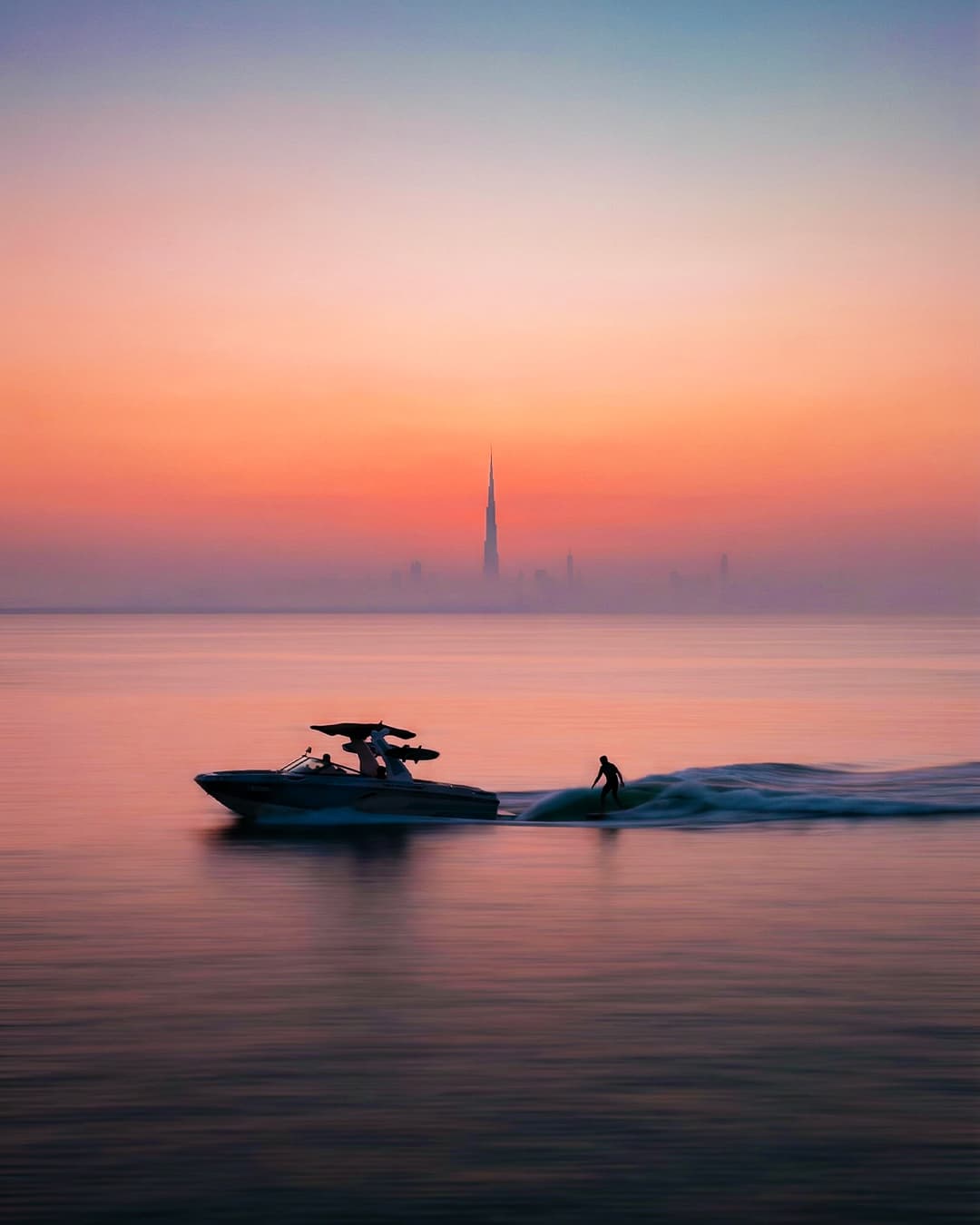 Wake Dubai sunset session on the water
