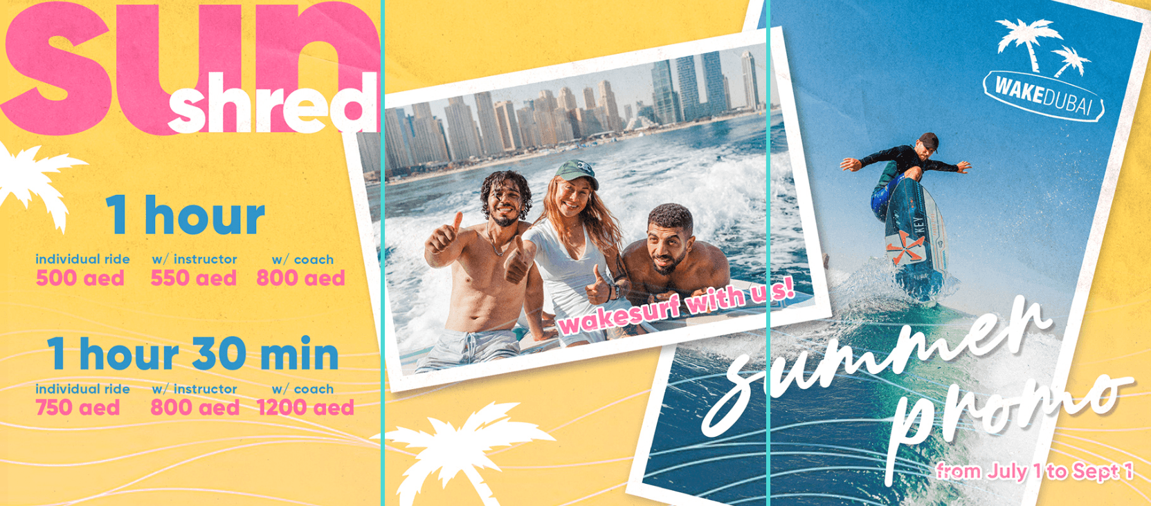 Wake Dubai campaign banner grid